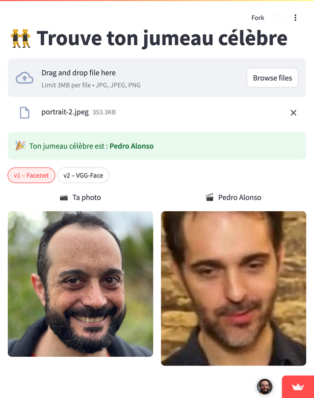 Screenshot of celebtwin.streamlit.app